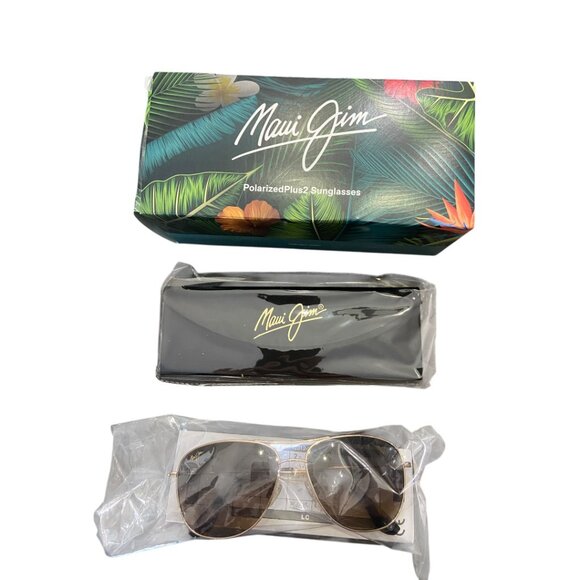 Maui Jim CLIFF HOUSE Sunglasses Gold POLARIZED HCL Bronze Lens HS247-16 NEW - Picture 4 of 4